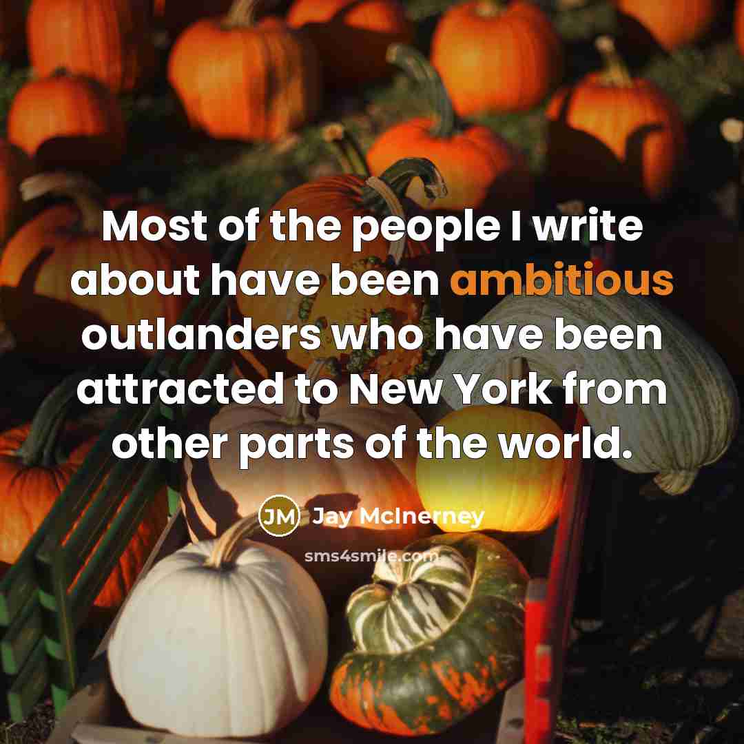 “Most of the people I write about have been ambitious…” quote by Jay McInerney