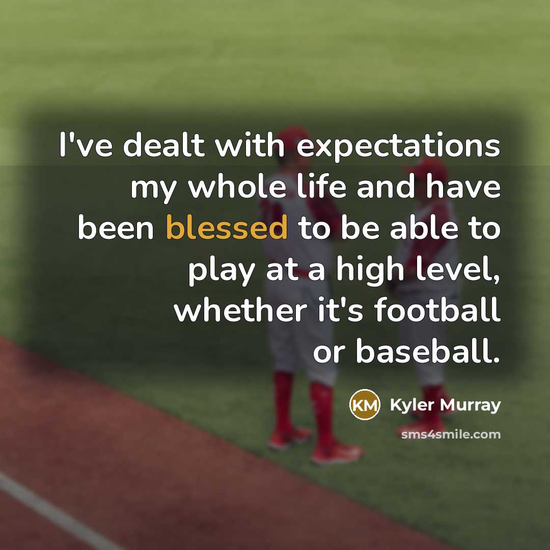 “I've dealt with expectations my whole life and have been…” quote by Kyler Murray