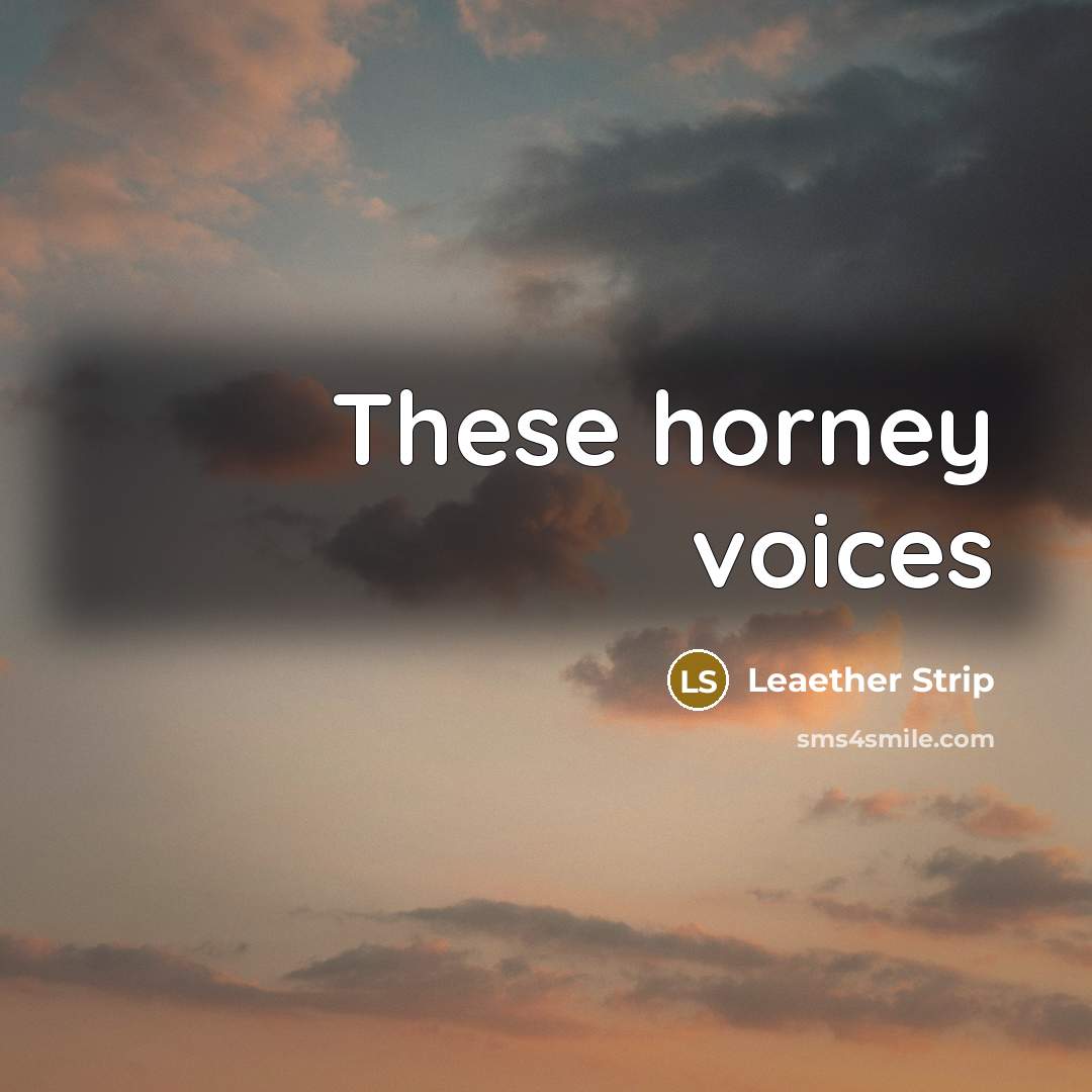 “These horney voices…” quote by Leaether Strip