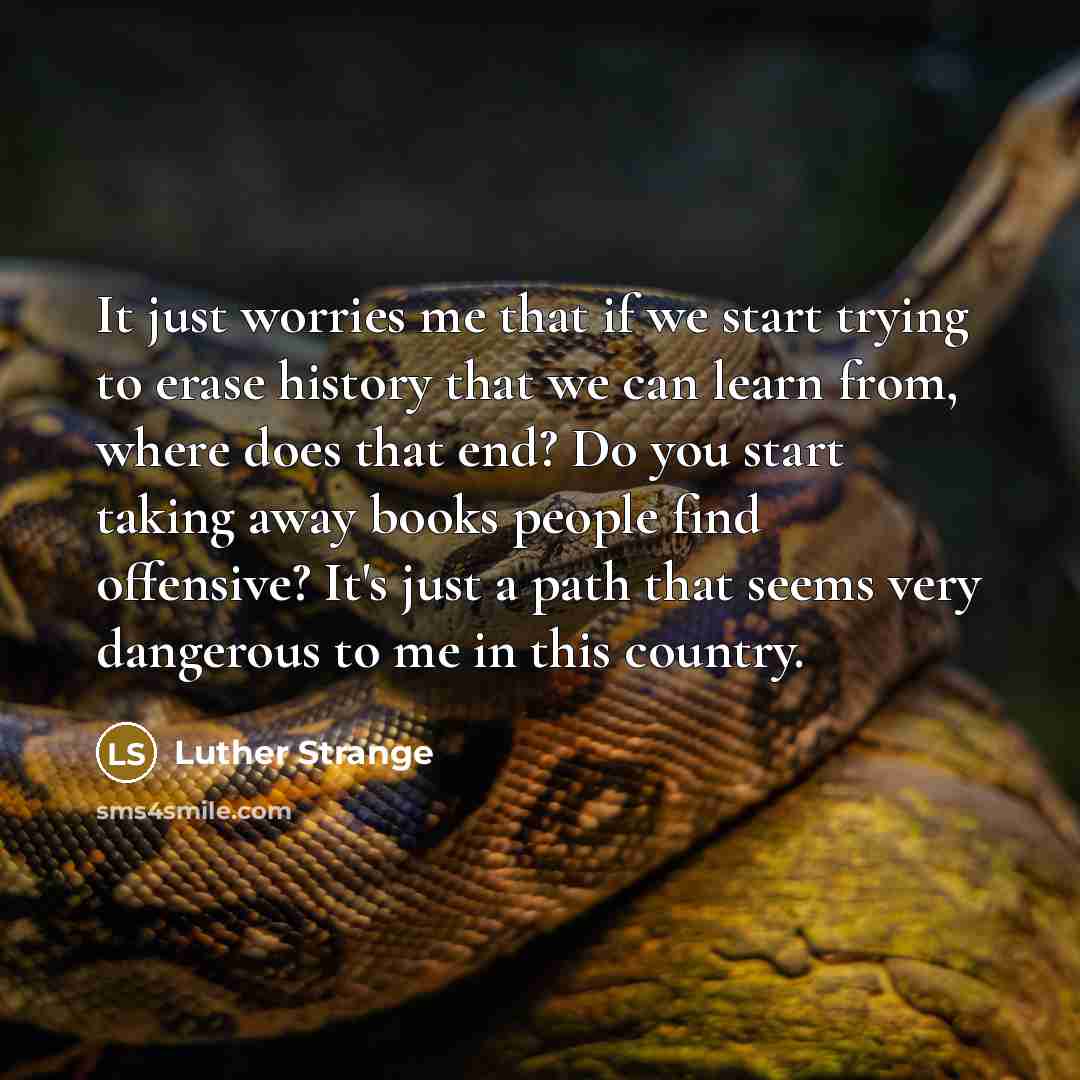 “It just worries me that if we start trying to…” quote by Luther Strange