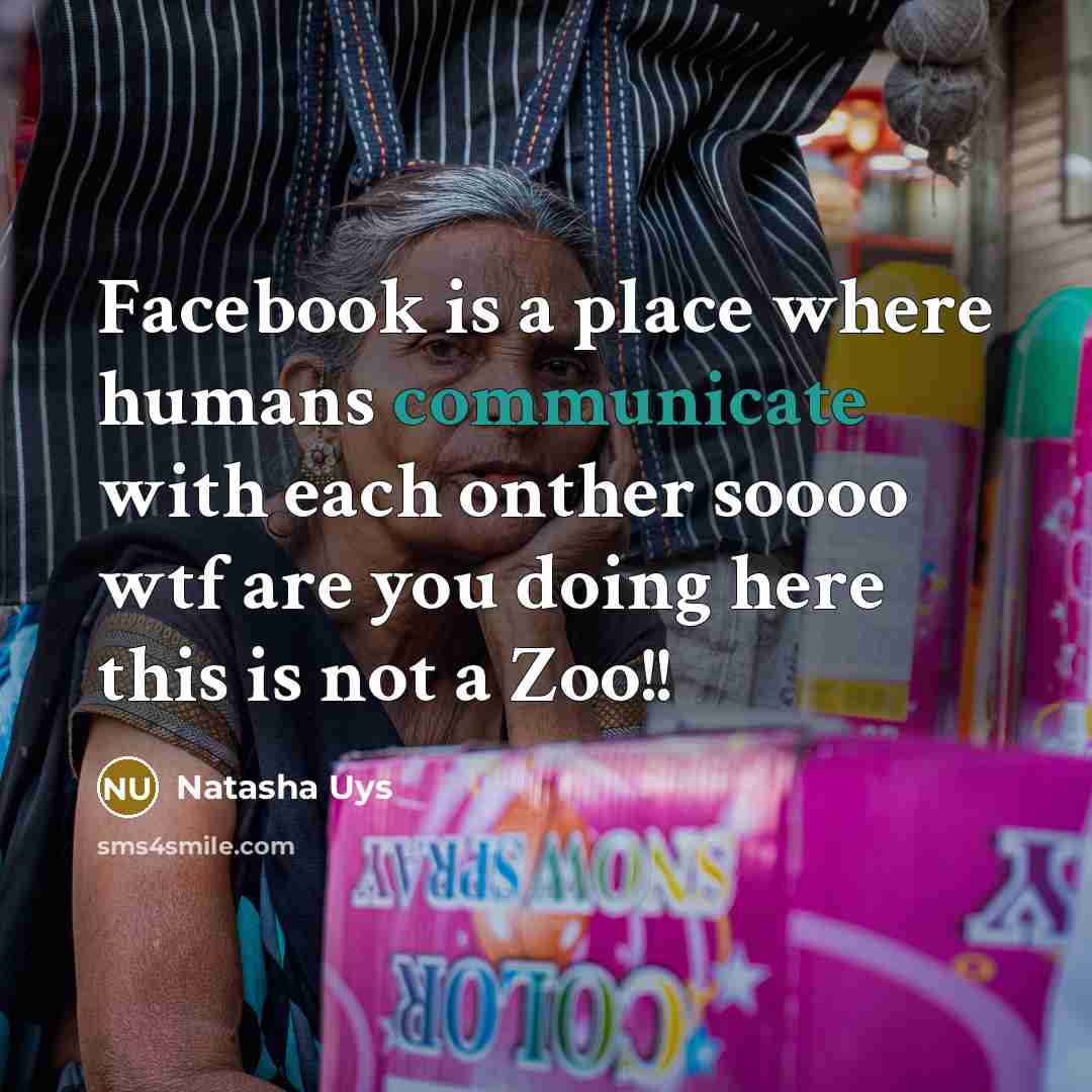 “Facebook is a place where humans communicate with each onther…” quote by Natasha Uys