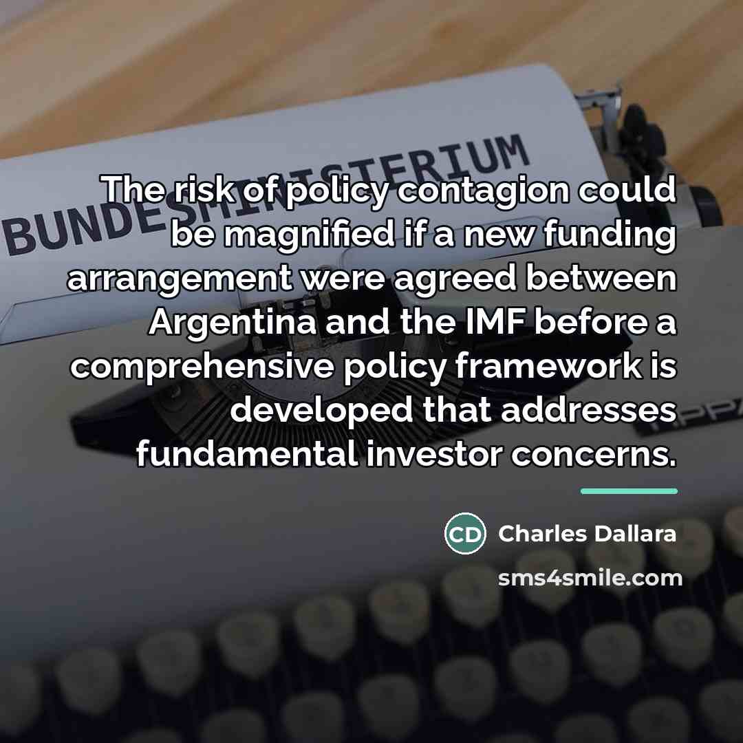 “The risk of policy contagion could be magnified if a…” quote by Charles Dallara
