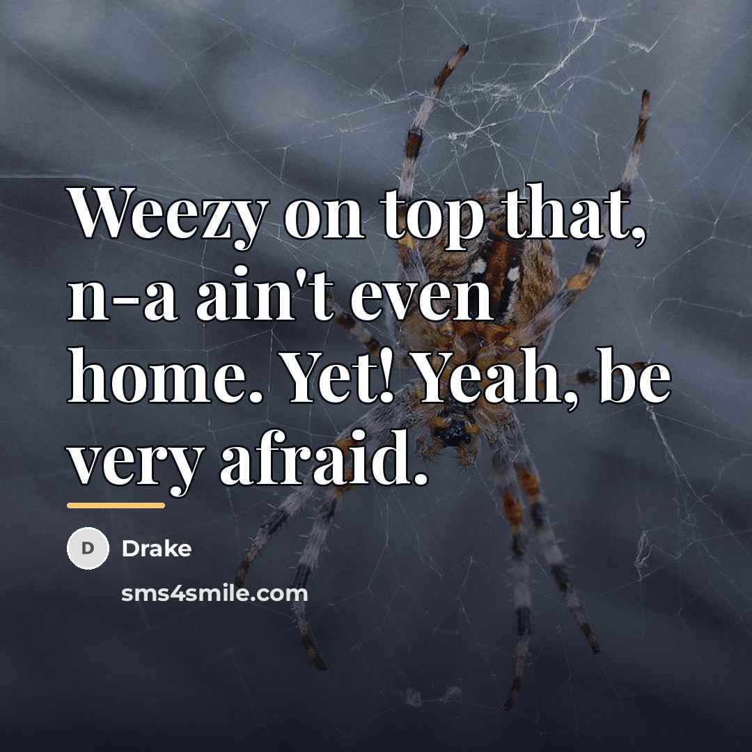 “Weezy on top that, n-a ain't even home. Yet! Yeah,…” quote by Drake