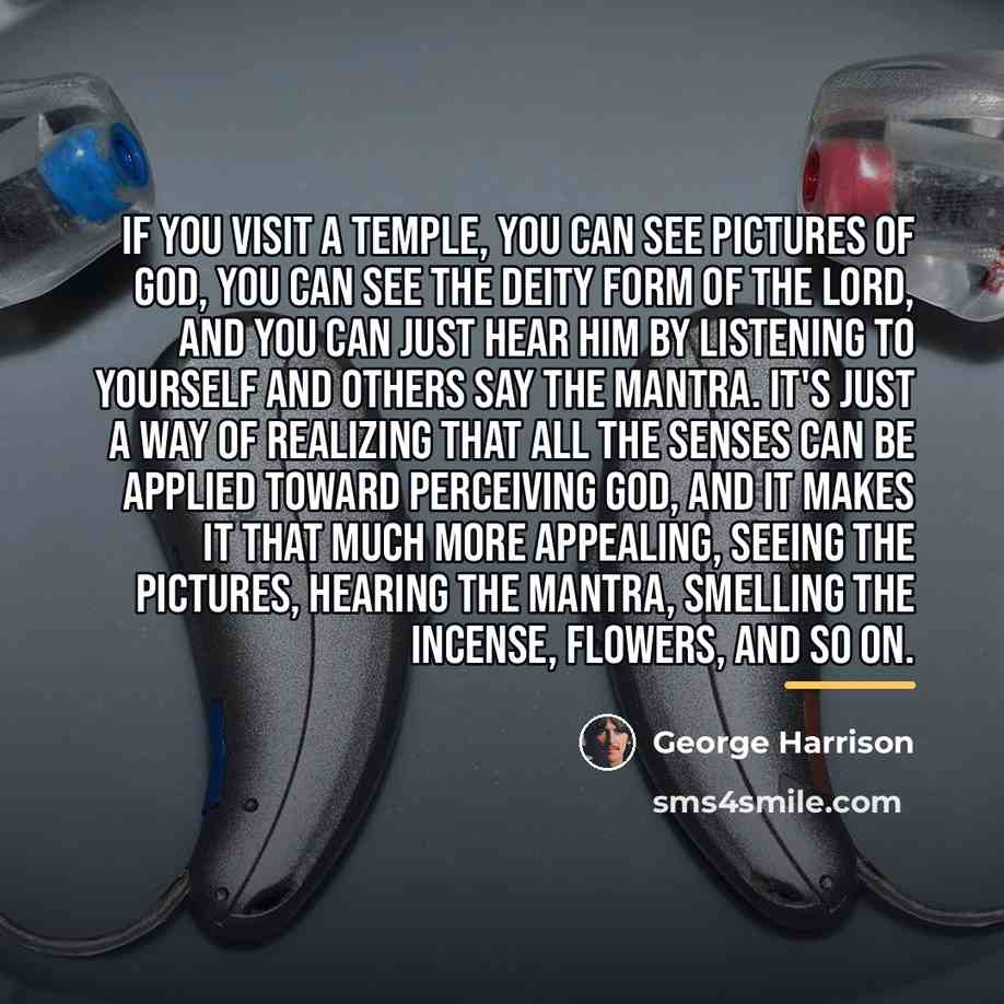 “If you visit a temple, you can see pictures of…” quote by George Harrison