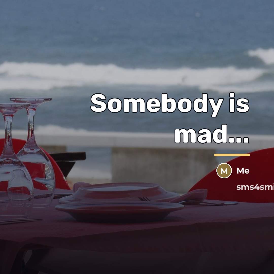 “Somebody is mad...…” quote by Me