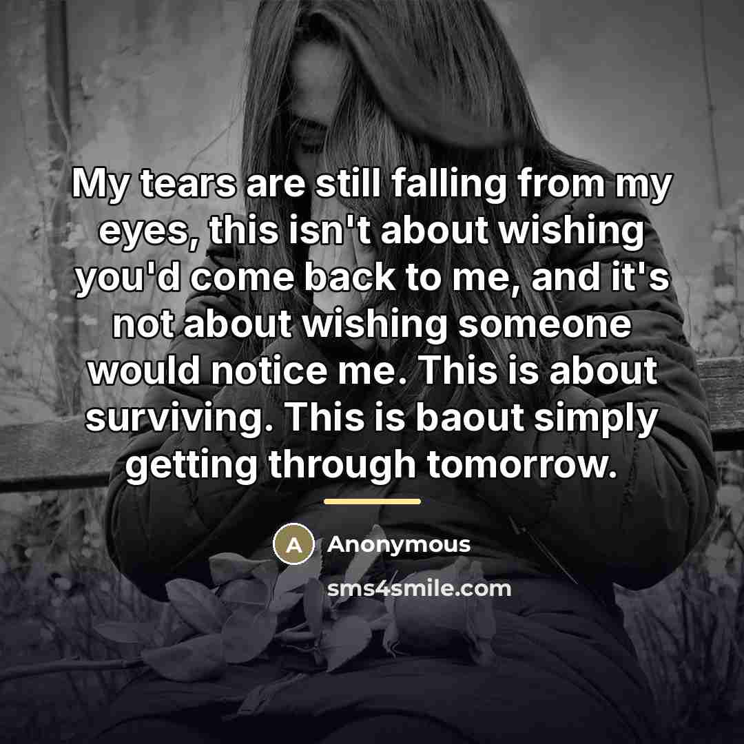 “My tears are still falling from my eyes, this isn't…” quote by Anonymous