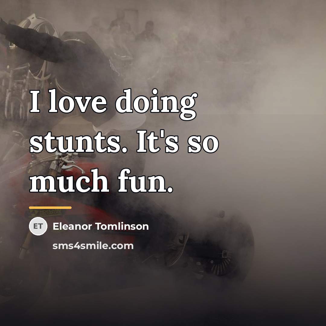 “I love doing stunts. It's so much fun.…” quote by Eleanor Tomlinson
