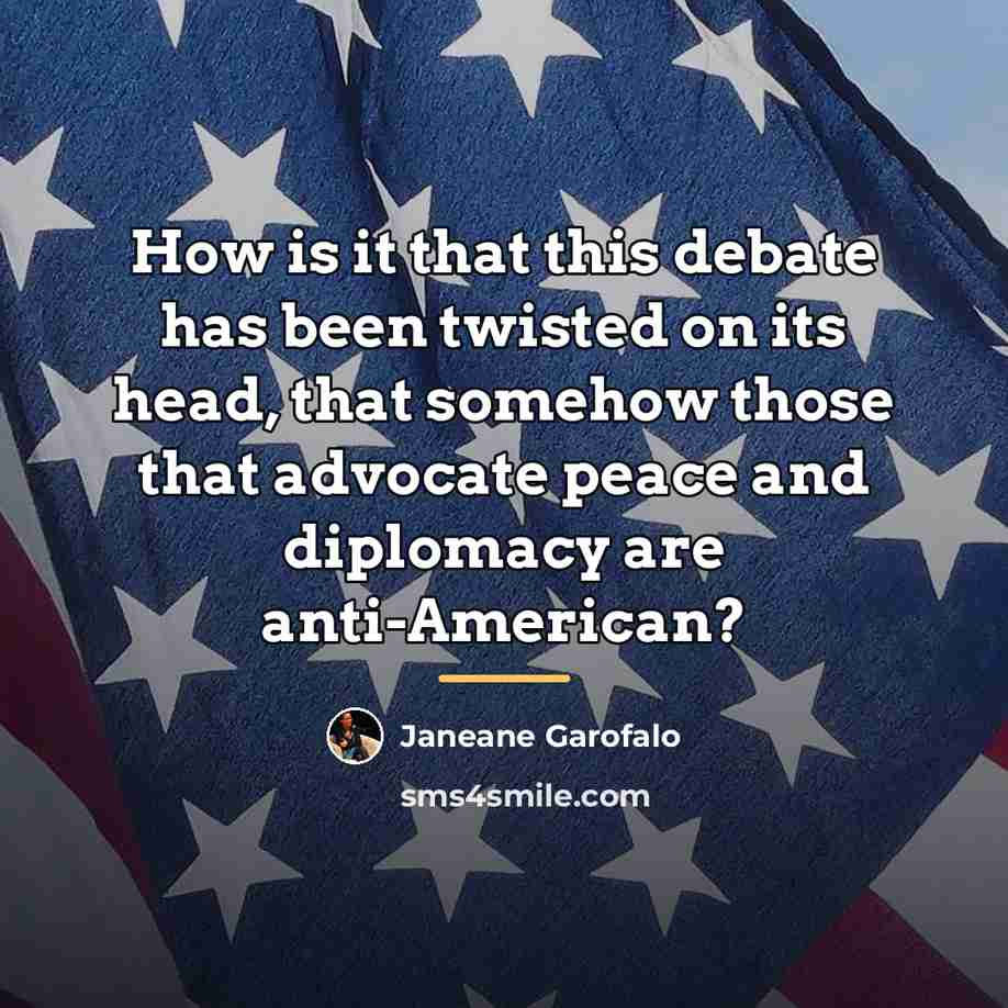 “How is it that this debate has been twisted on…” quote by Janeane Garofalo