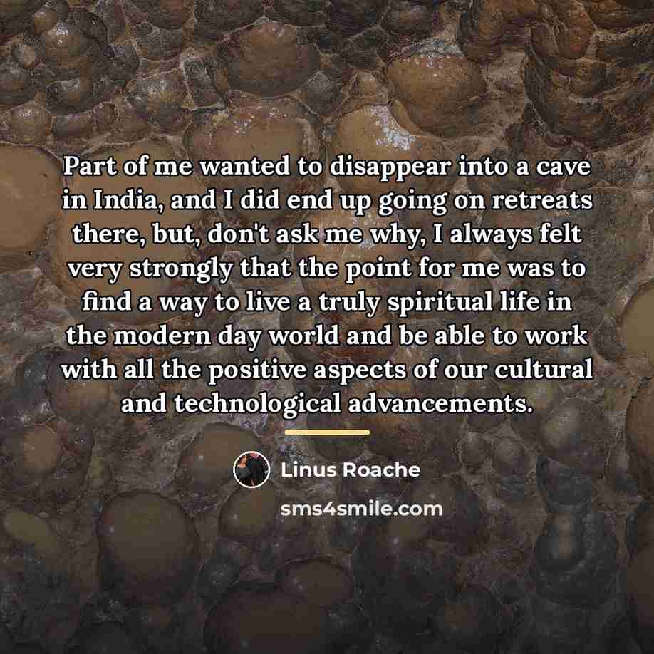 “Part of me wanted to disappear into a cave in…” quote by Linus Roache