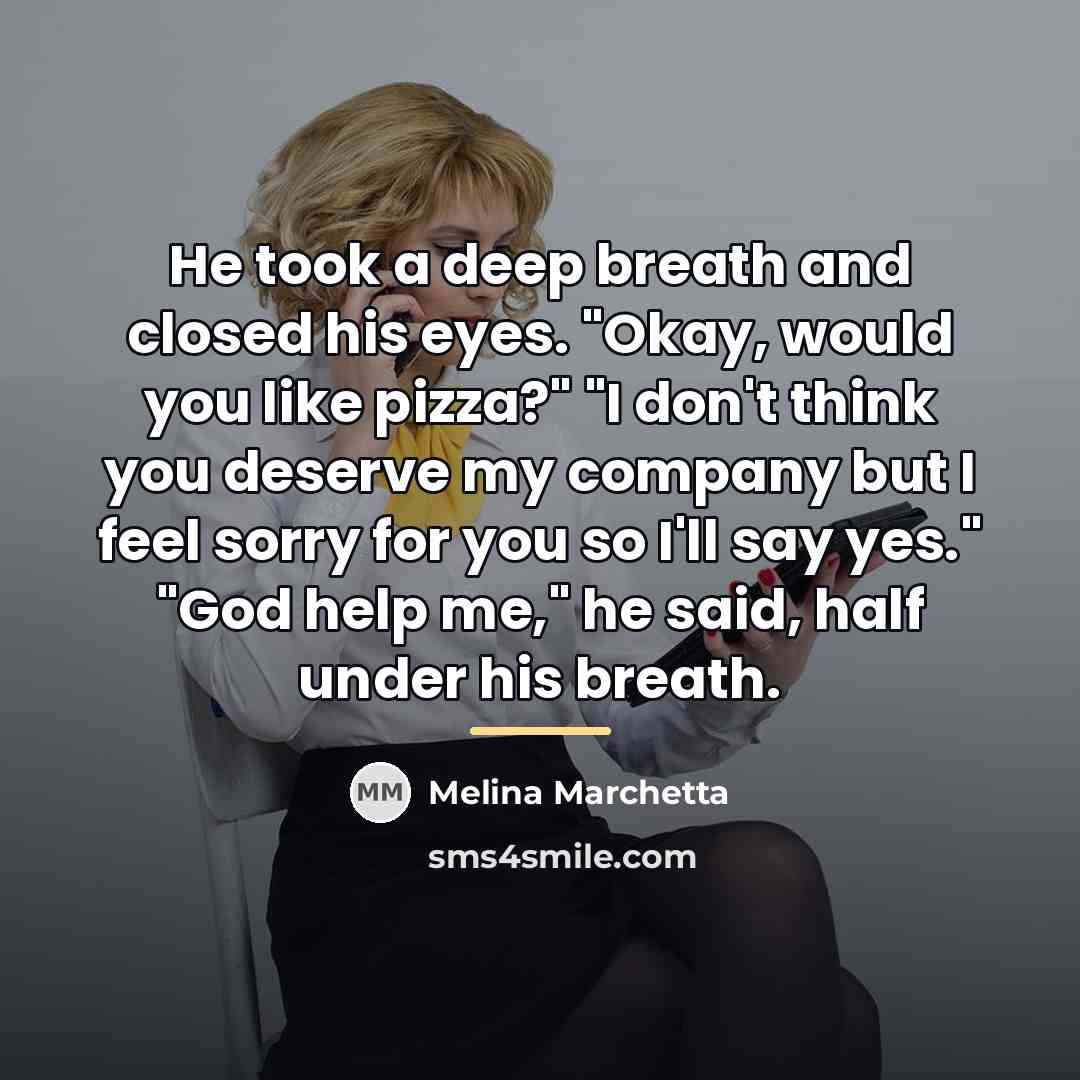“He took a deep breath and closed his eyes. "Okay,…” quote by Melina Marchetta
