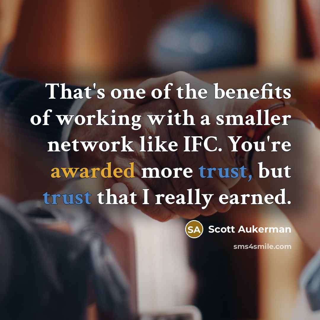 “That's one of the benefits of working with a smaller…” quote by Scott Aukerman