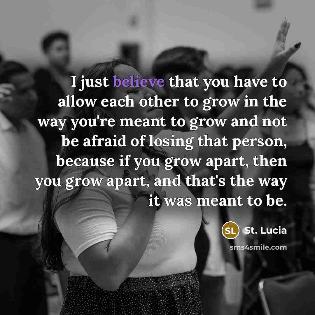 “I just believe that you have to allow each other…” quote by St. Lucia