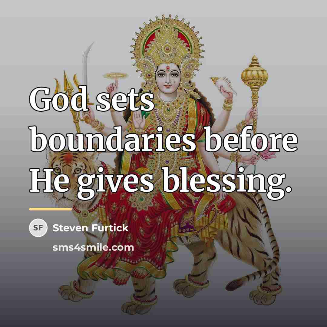 “God sets boundaries before He gives blessing.…” quote by Steven Furtick