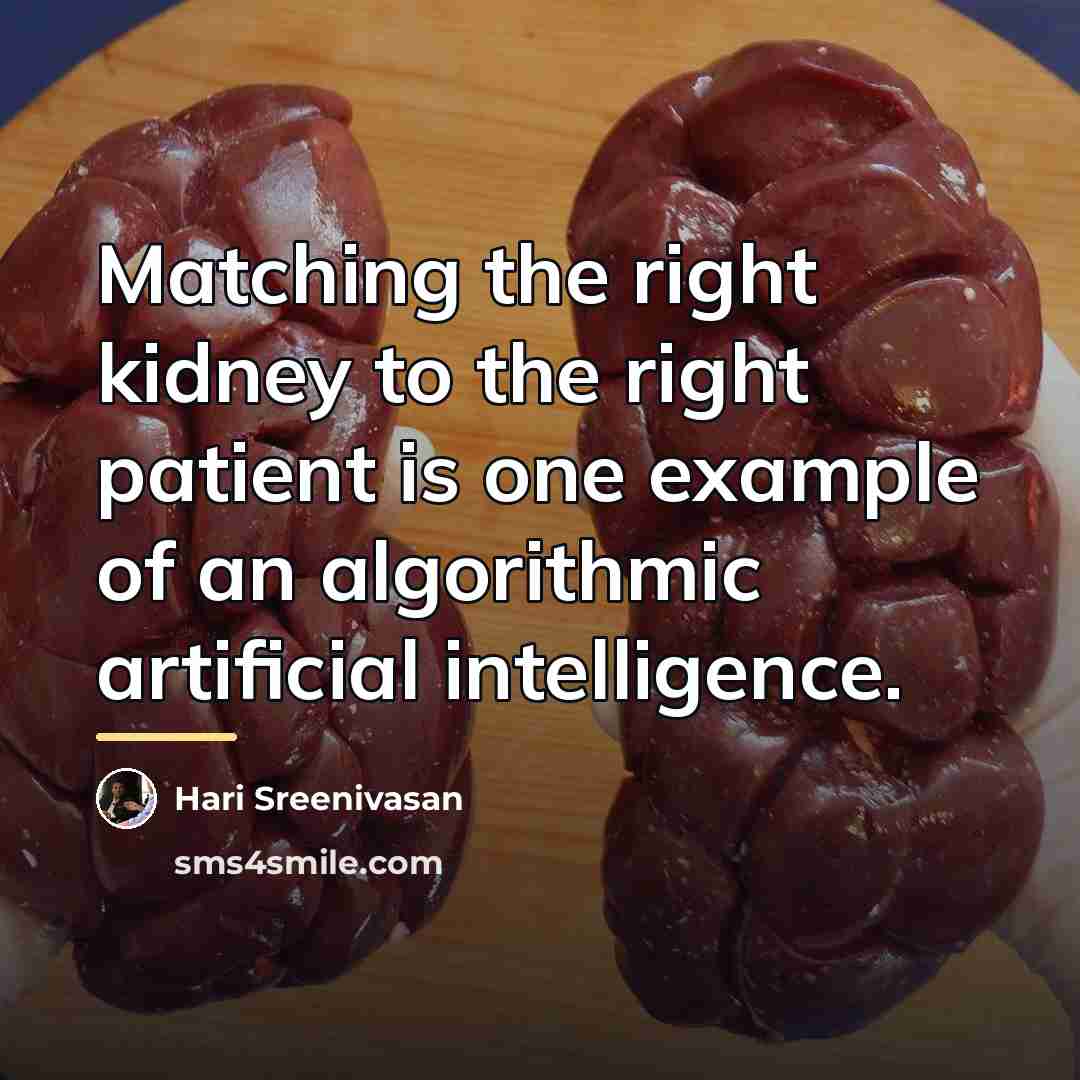 “Matching the right kidney to the right patient is one…” quote by Hari Sreenivasan