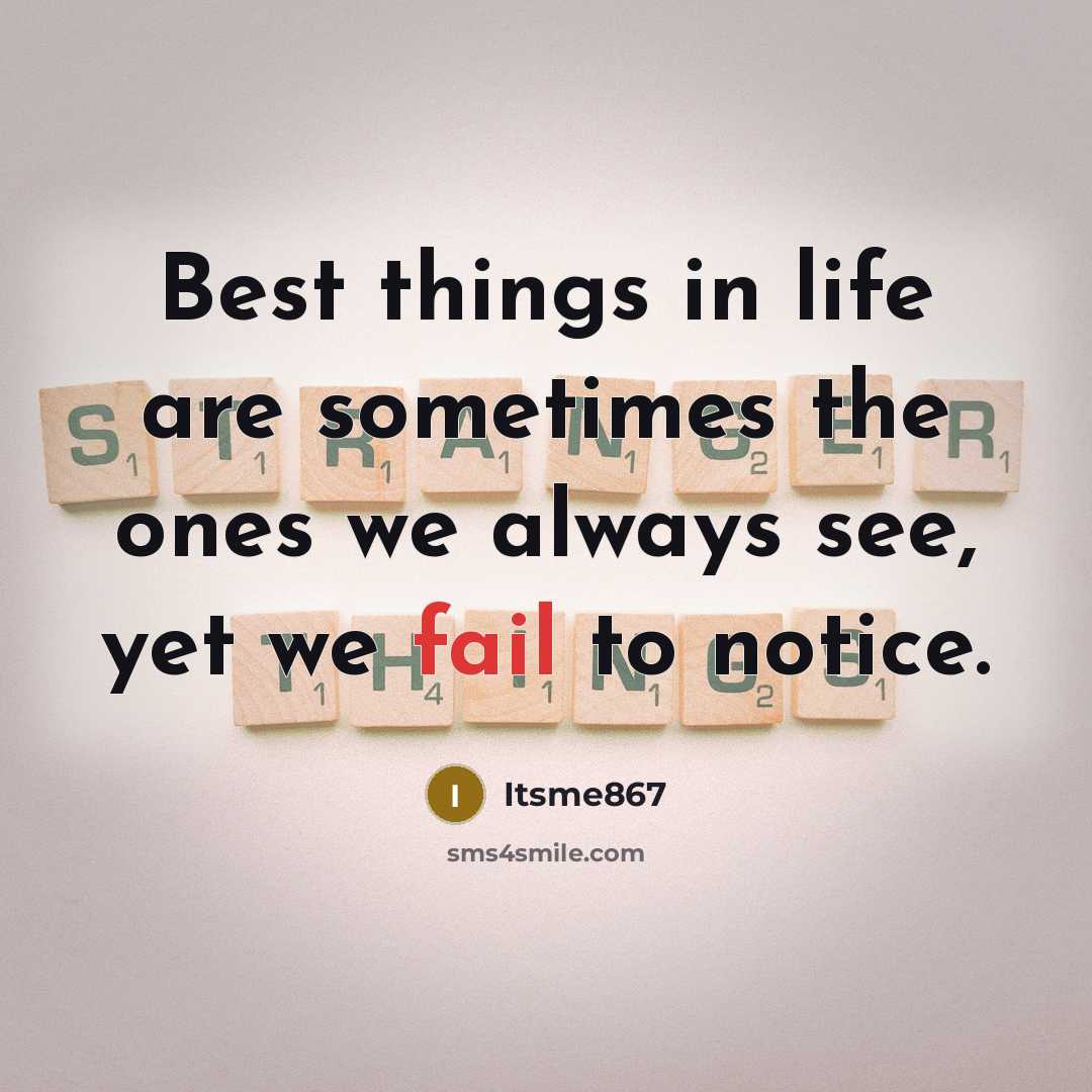 “Best things in life are sometimes the ones we always see, yet we fail to notice.” quote by Itsme867
