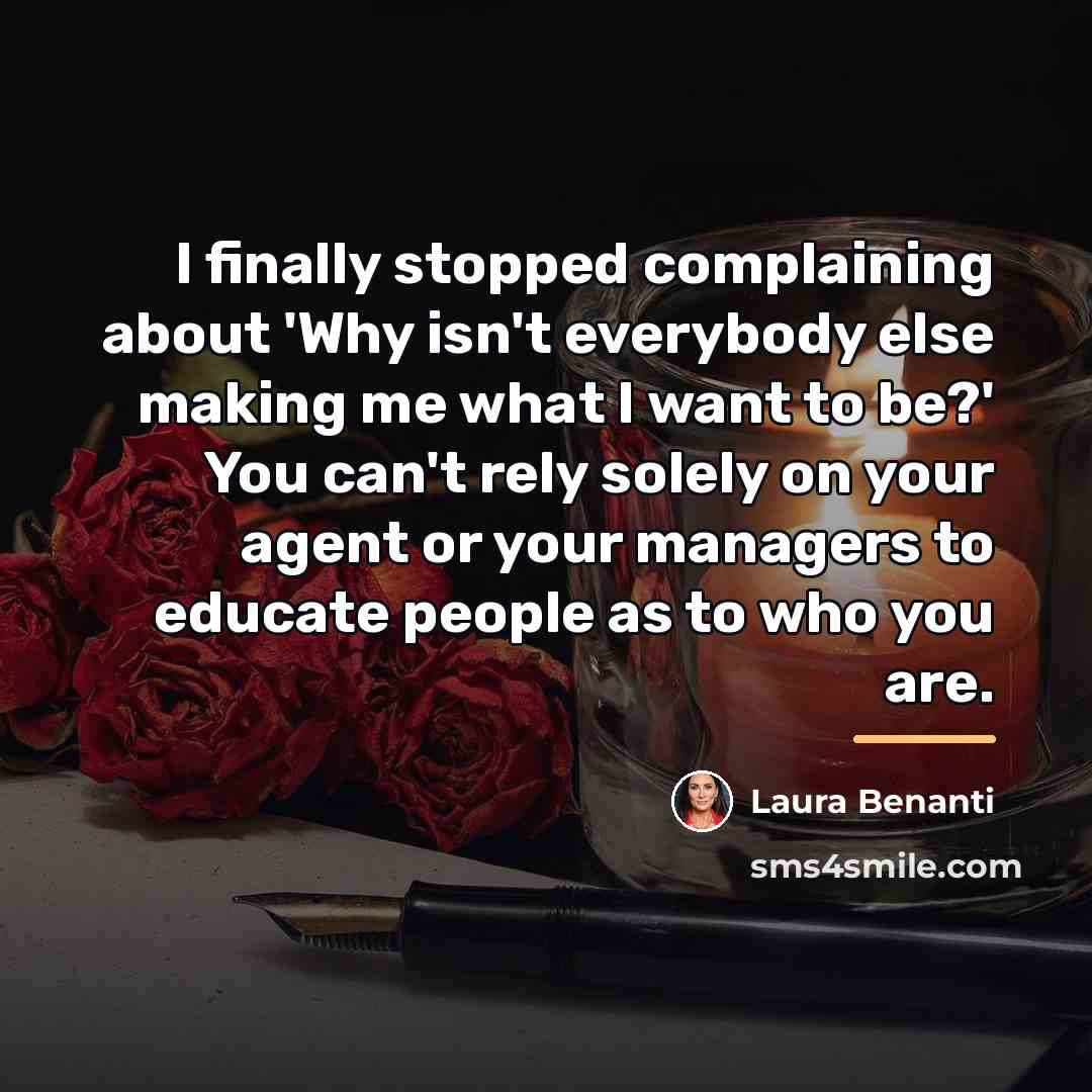 “I finally stopped complaining about 'Why isn't everybody else making…” quote by Laura Benanti