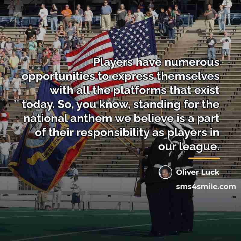 “Players have numerous opportunities to express themselves with all the…” quote by Oliver Luck
