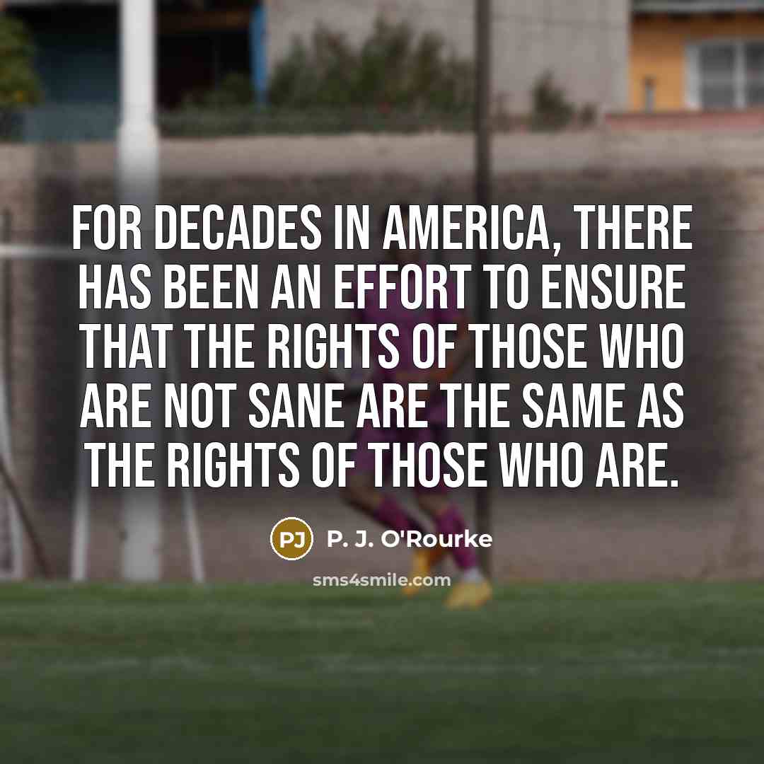 “For decades in America, there has been an effort to…” quote by P. J. O'Rourke