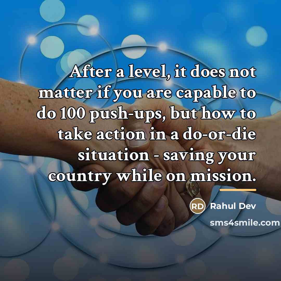 “After a level, it does not matter if you are…” quote by Rahul Dev