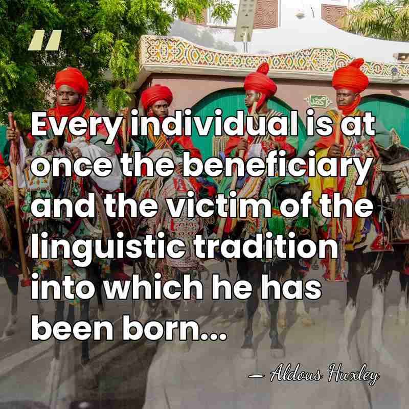 Every individual is at once the beneficiary and the victim of the&hellip; - Aldous Huxley