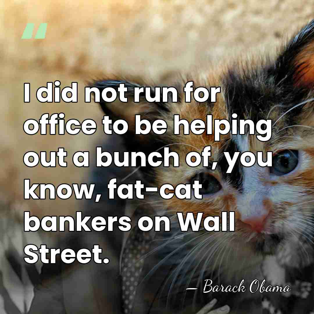 I did not run for office to be helping out a bunch&hellip; - Barack Obama