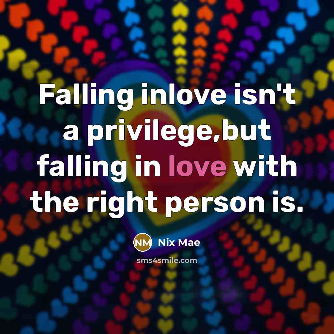 “Falling inlove isn't a privilege,but falling in love with the…” quote by Nix Mae