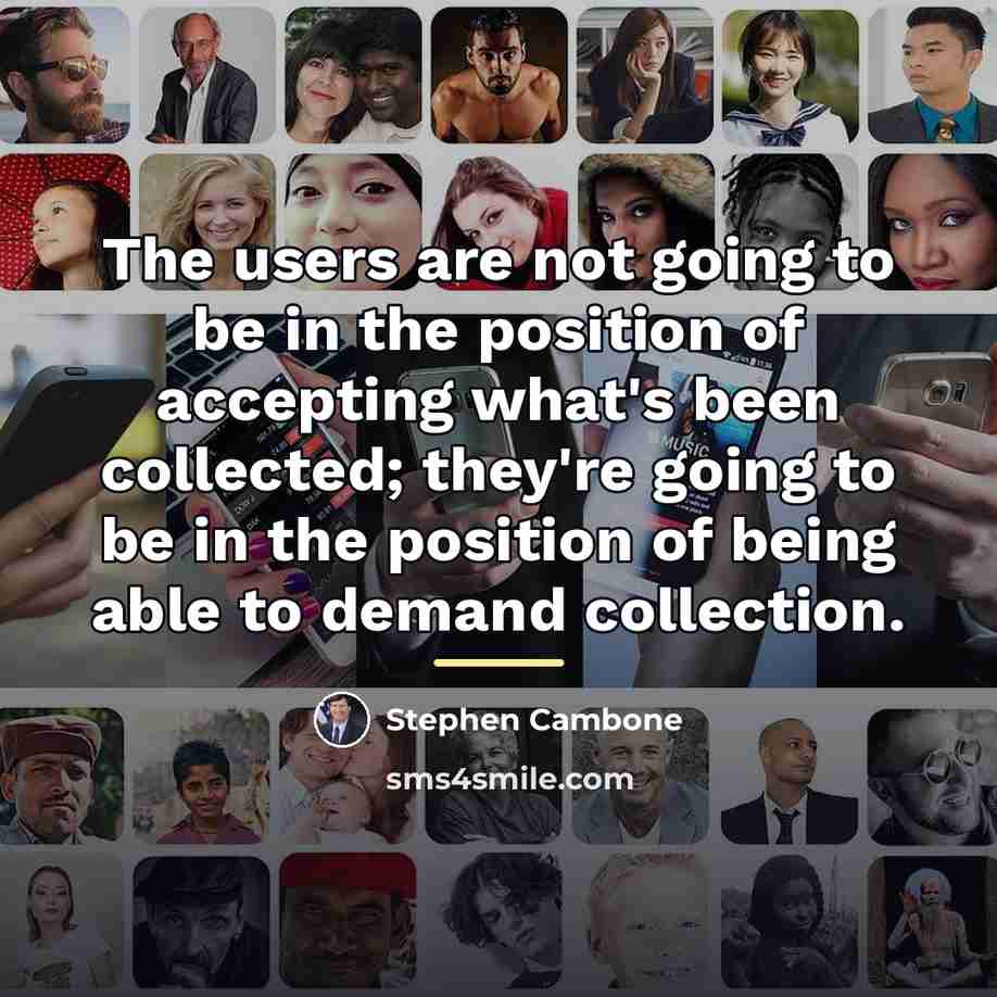 “The users are not going to be in the position…” quote by Stephen Cambone