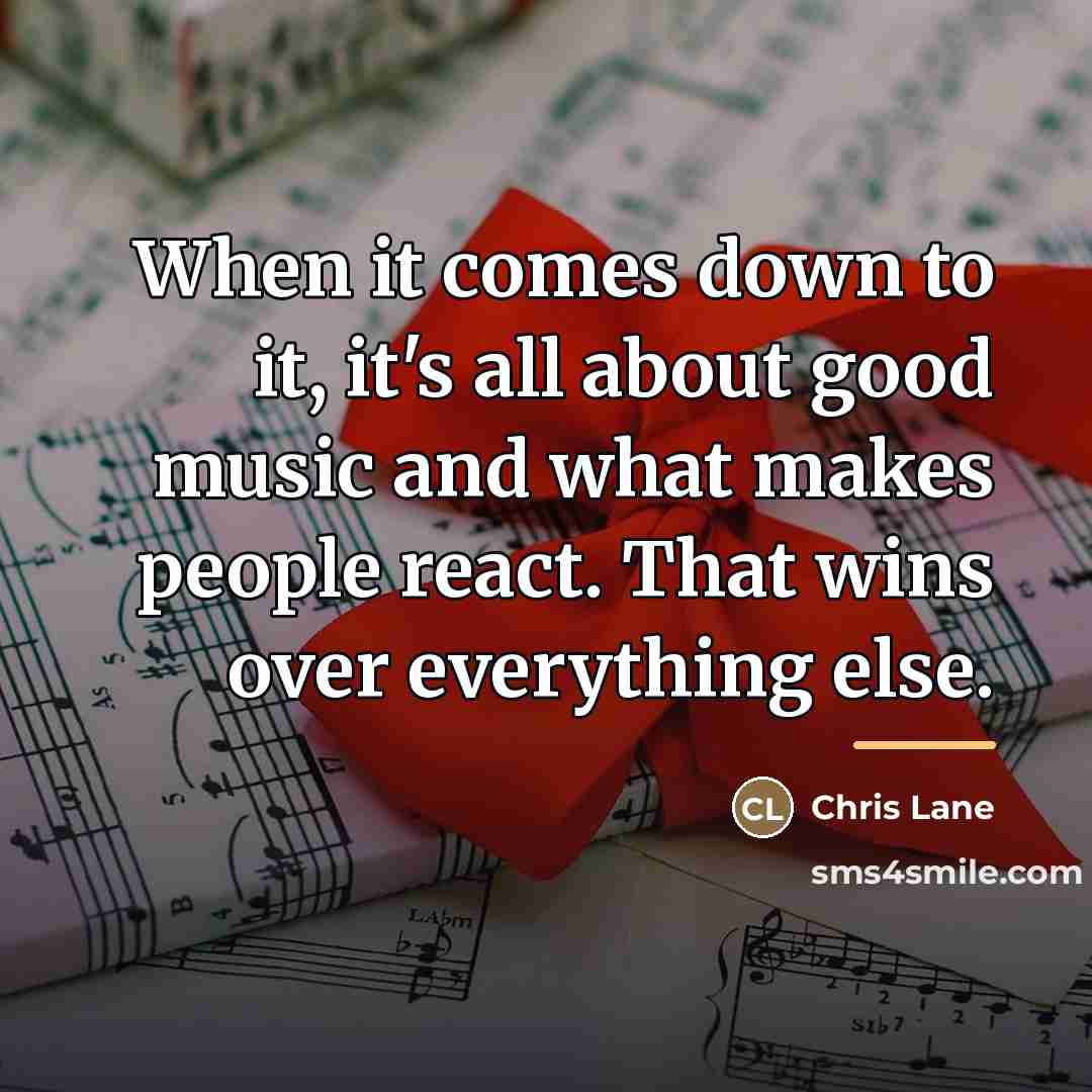 “When it comes down to it, it's all about good…” quote by Chris Lane