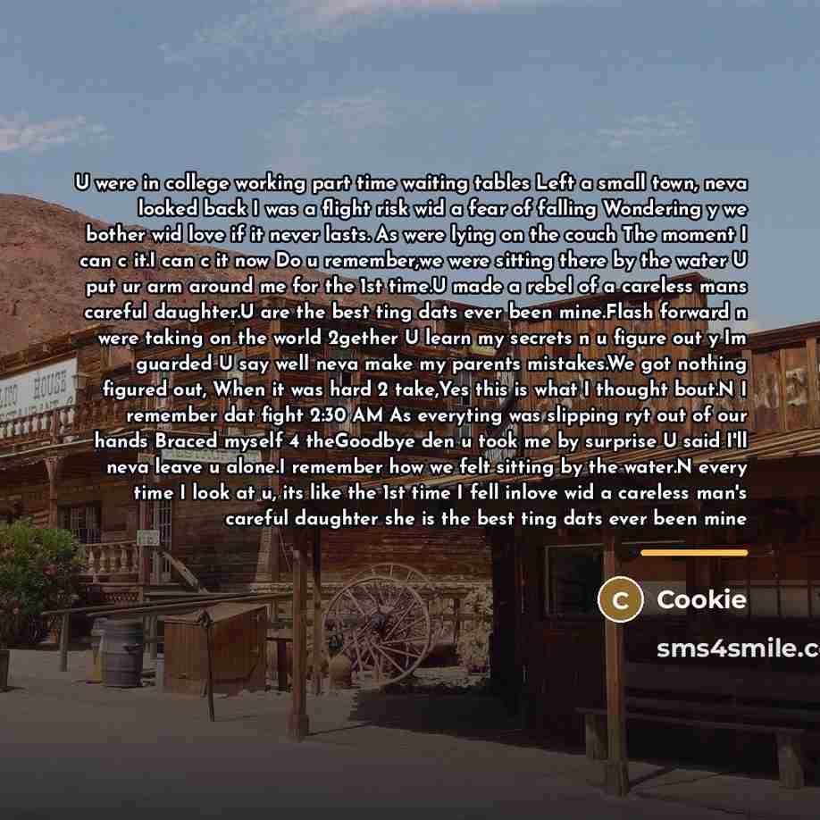 “U were in college working part time waiting tables Left…” quote by Cookie