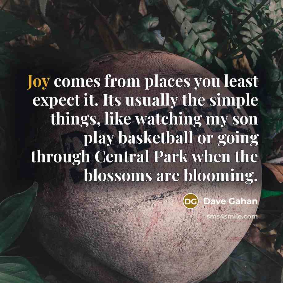 “Joy comes from places you least expect it. Its usually…” quote by Dave Gahan