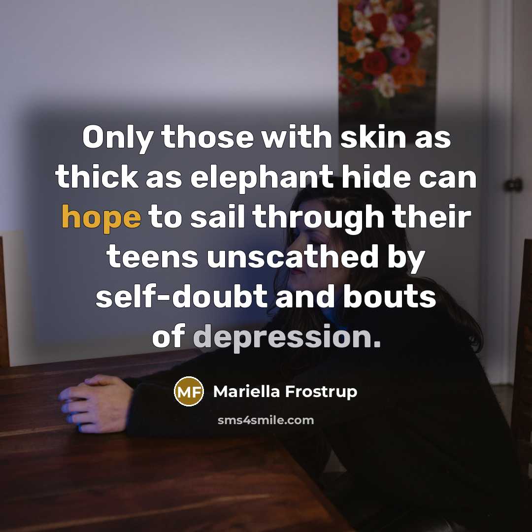 “Only those with skin as thick as elephant hide can…” quote by Mariella Frostrup