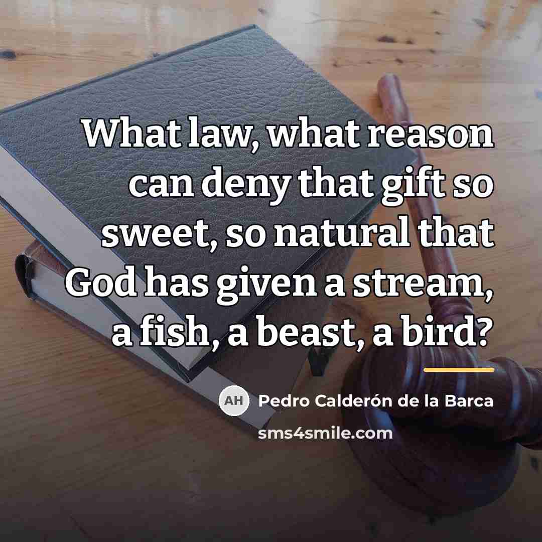 “What law, what reason can deny that gift so sweet,…” quote by Pedro Calderon de la Barca