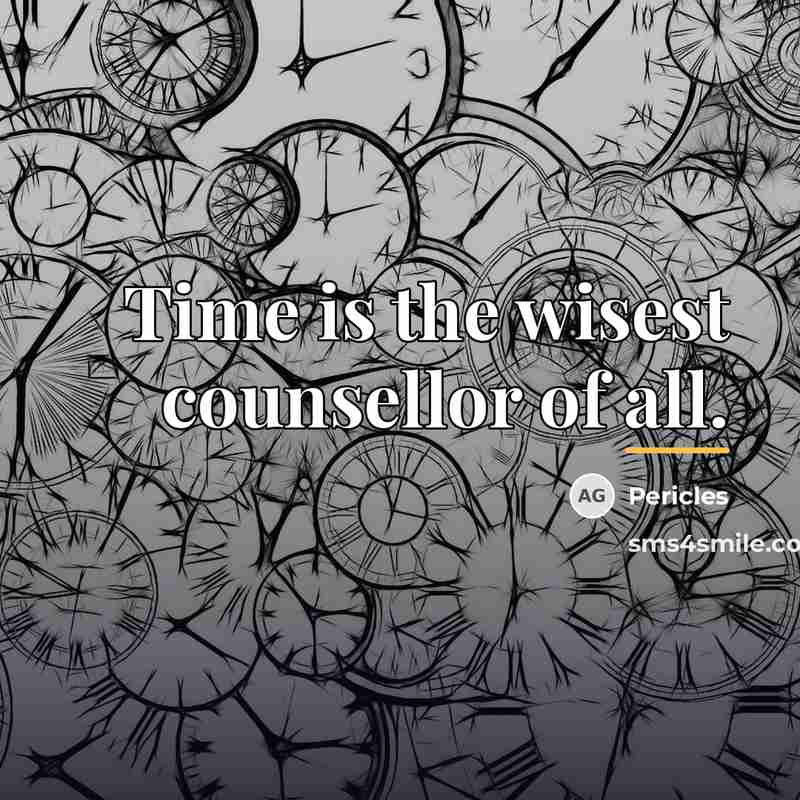 “Time is the wisest counsellor of all.…” quote by Pericles