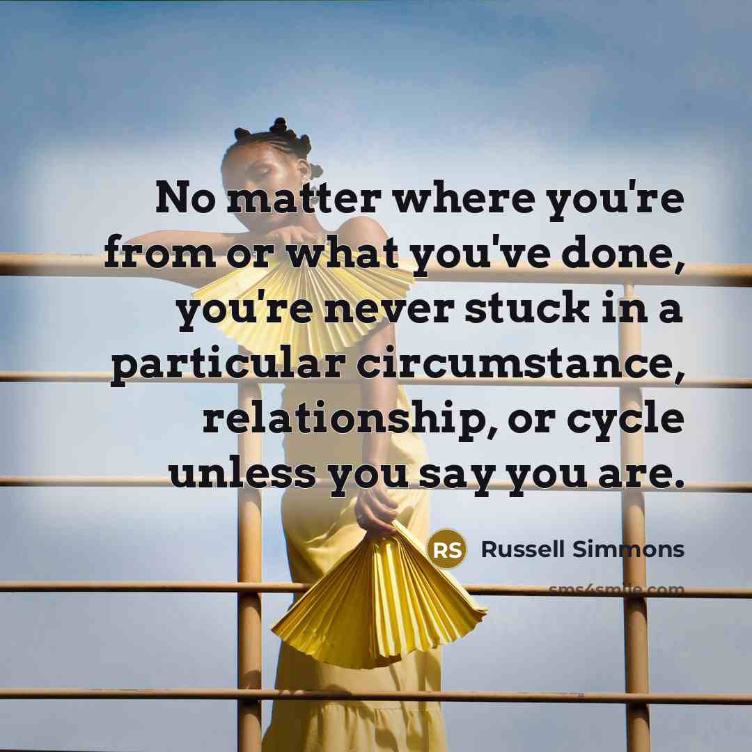 “No matter where you're from or what you've done, you're…” quote by Russell Simmons