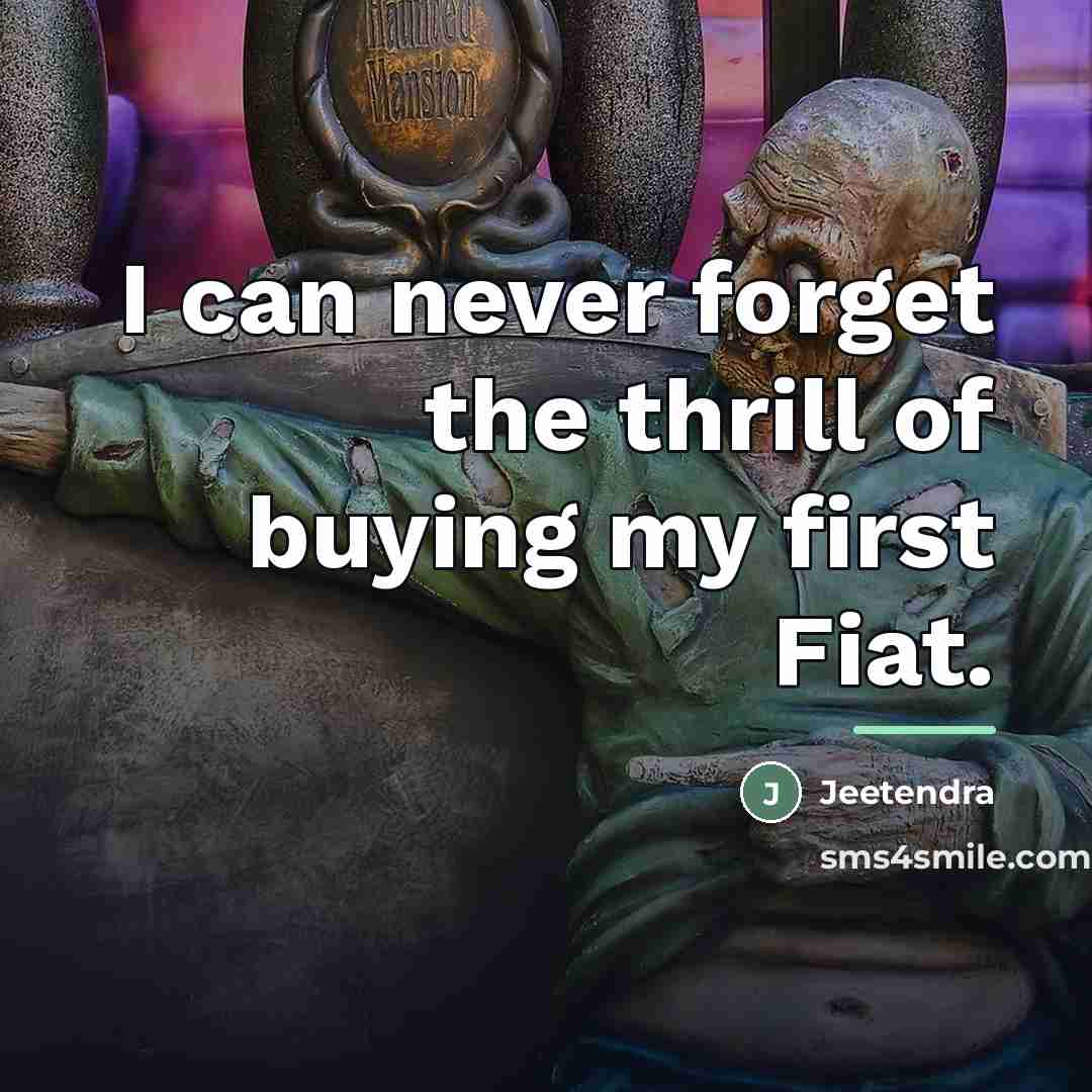 “I can never forget the thrill of buying my first…” quote by Jeetendra