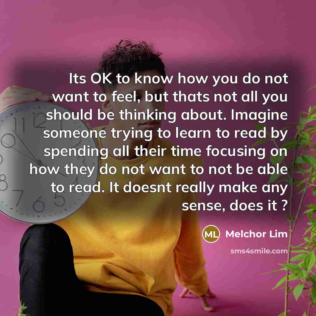 “Its OK to know how you do not want to…” quote by Melchor Lim