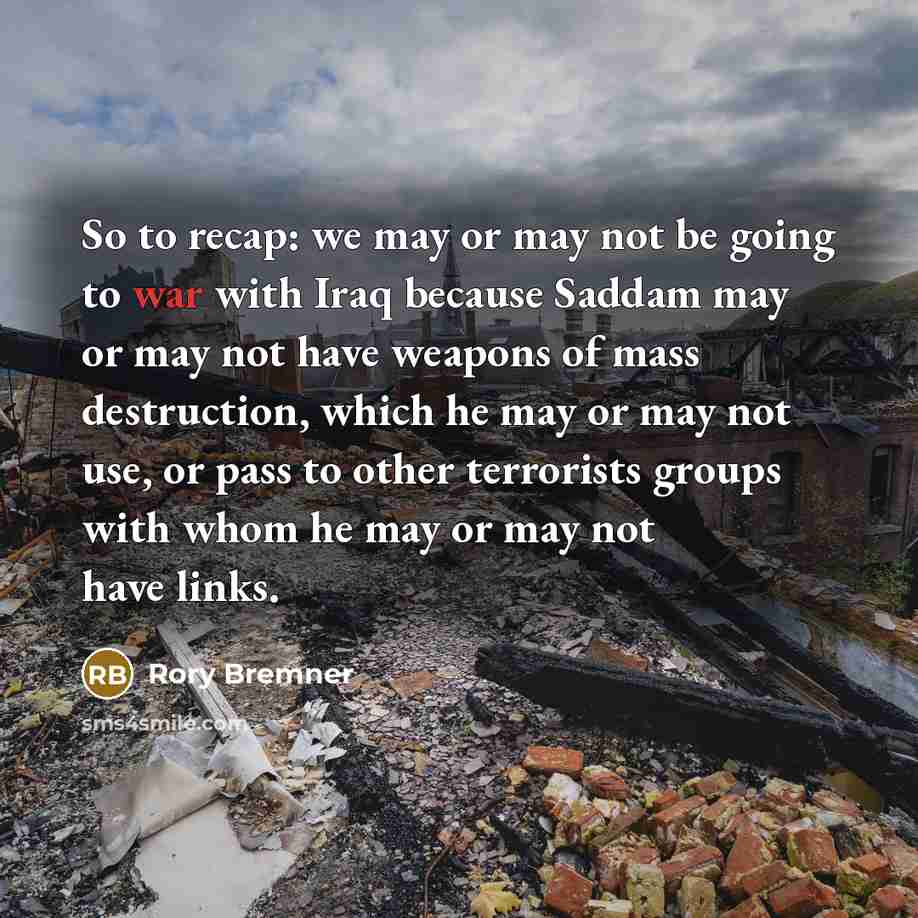 “So to recap: we may or may not be going…” quote by Rory Bremner