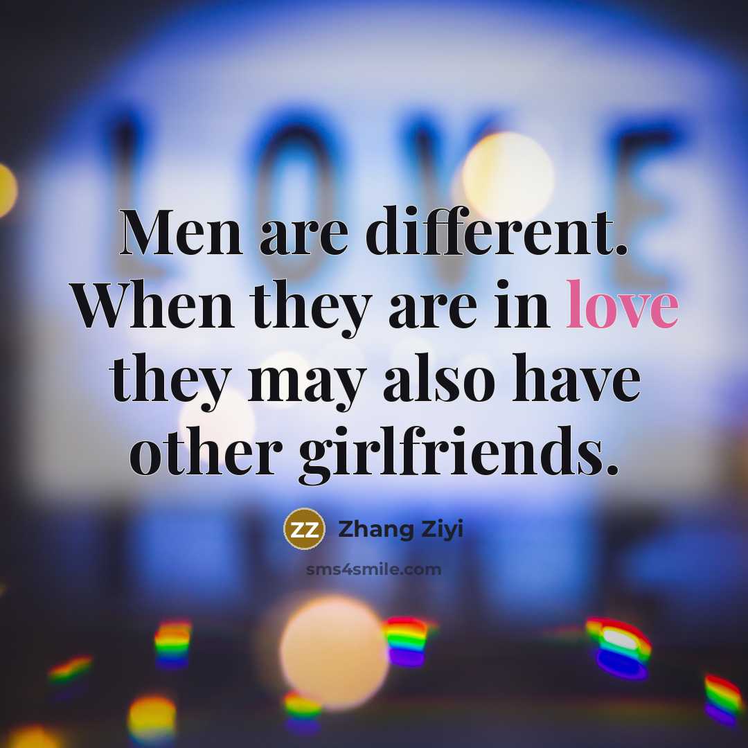 “Men are different. When they are in love they may…” quote by Zhang Ziyi