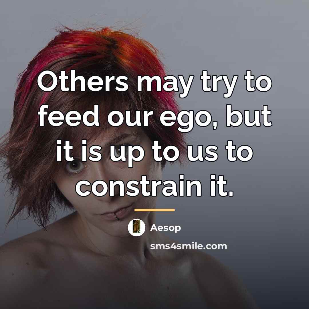 “Others may try to feed our ego, but it is…” quote by Aesop