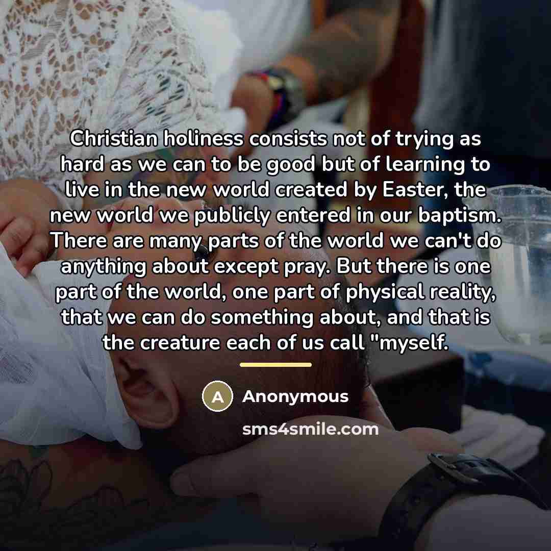 “Christian holiness consists not of trying as hard as we…” quote by Anonymous