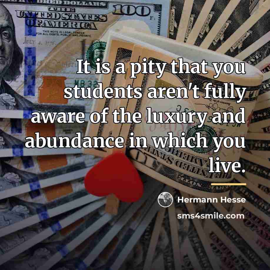 “It is a pity that you students aren't fully aware…” quote by Hermann Hesse