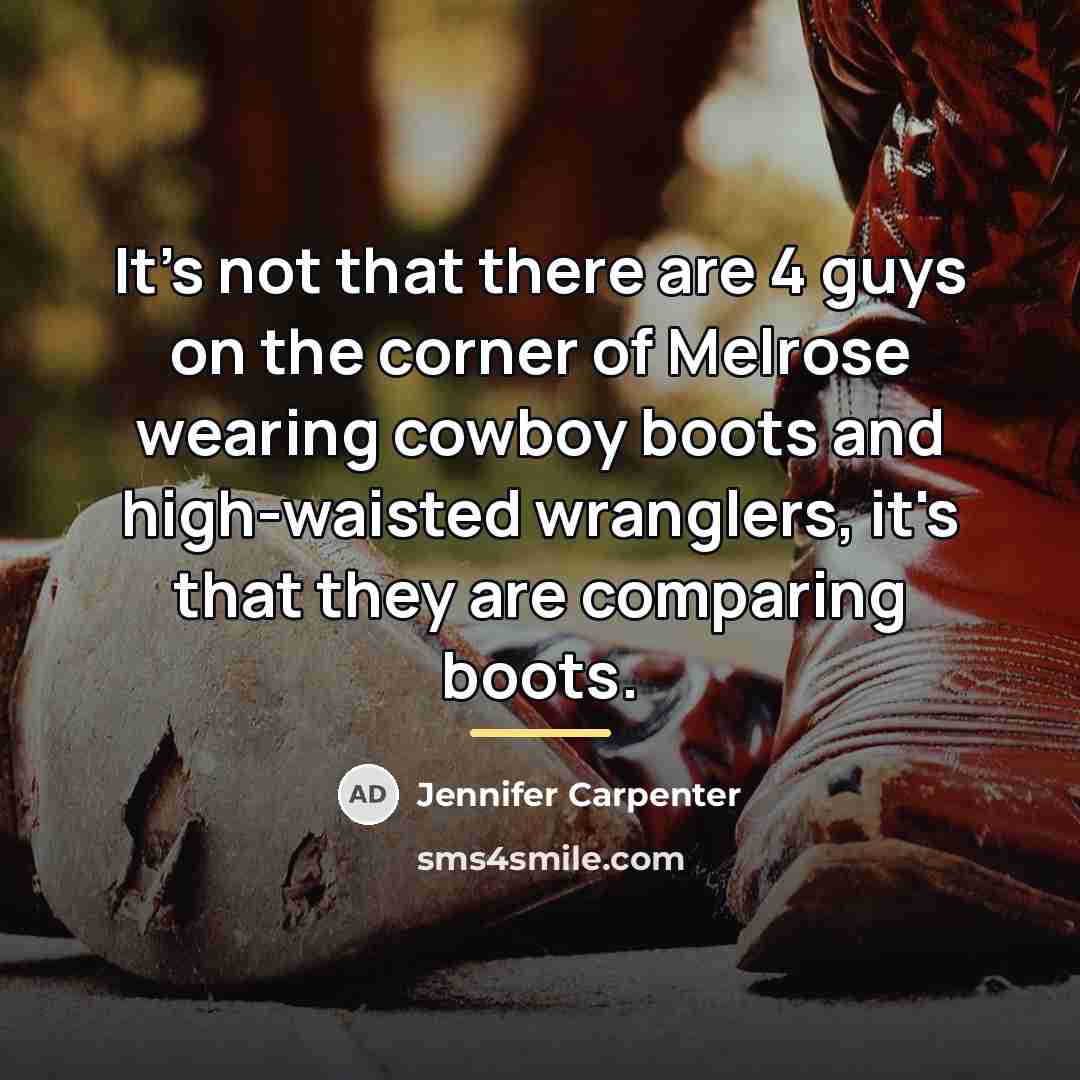 “It's not that there are 4 guys on the corner…” quote by Jennifer Carpenter