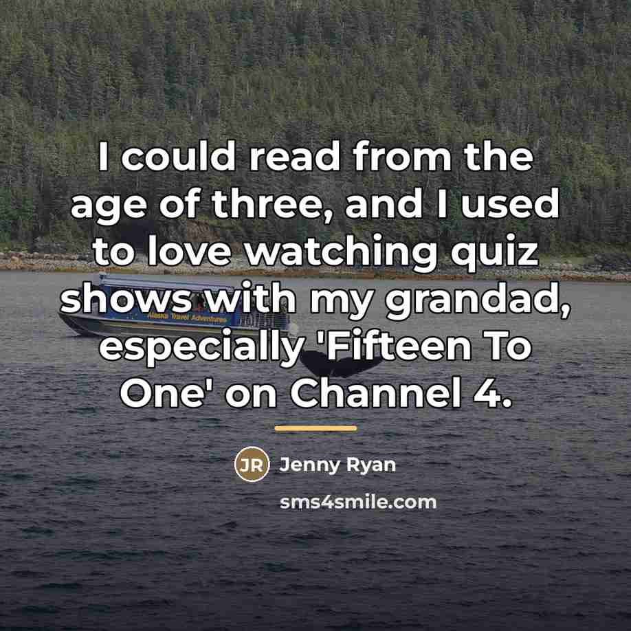 “I could read from the age of three, and I…” quote by Jenny Ryan