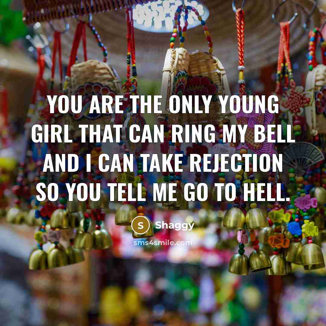 “You are the only young girl that can ring my…” quote by Shaggy