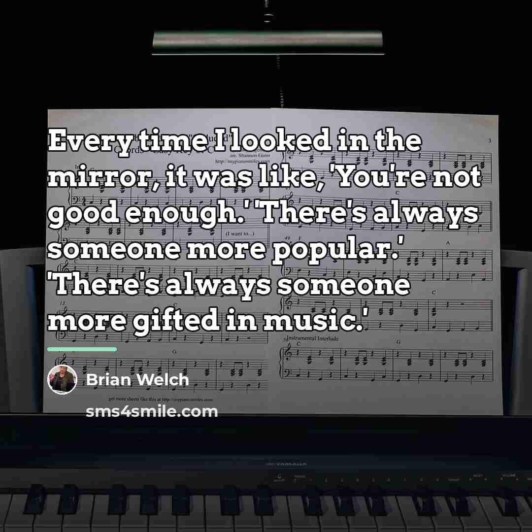 “Every time I looked in the mirror, it was like,…” quote by Brian Welch