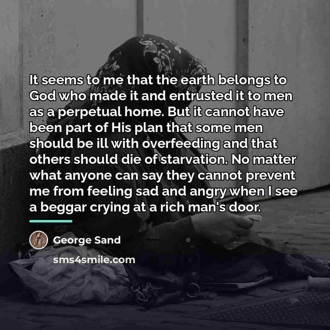“It seems to me that the earth belongs to God…” quote by George Sand