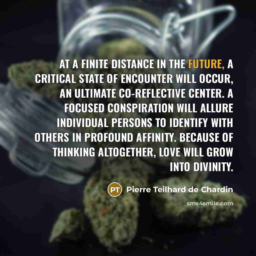 “At a finite distance in the future, a critical state…” quote by Pierre Teilhard de Chardin
