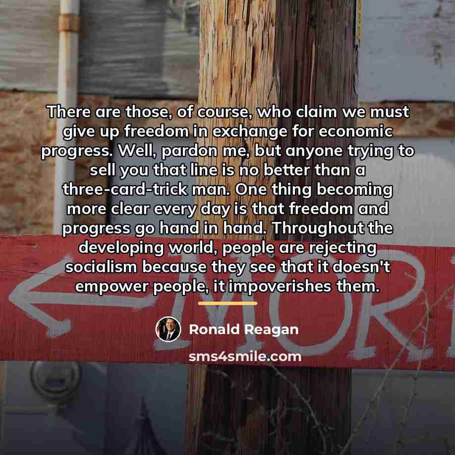 “There are those, of course, who claim we must give…” quote by Ronald Reagan