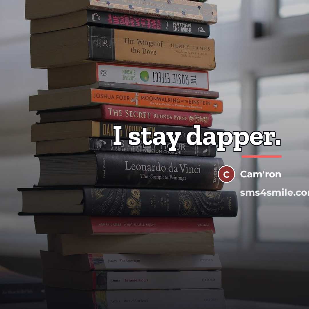 “I stay dapper.…” quote by Cam'ron