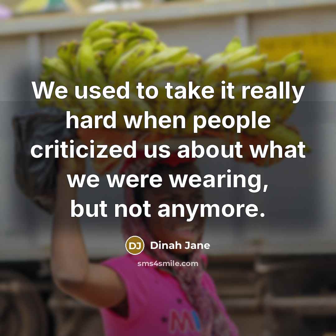 “We used to take it really hard when people criticized…” quote by Dinah Jane